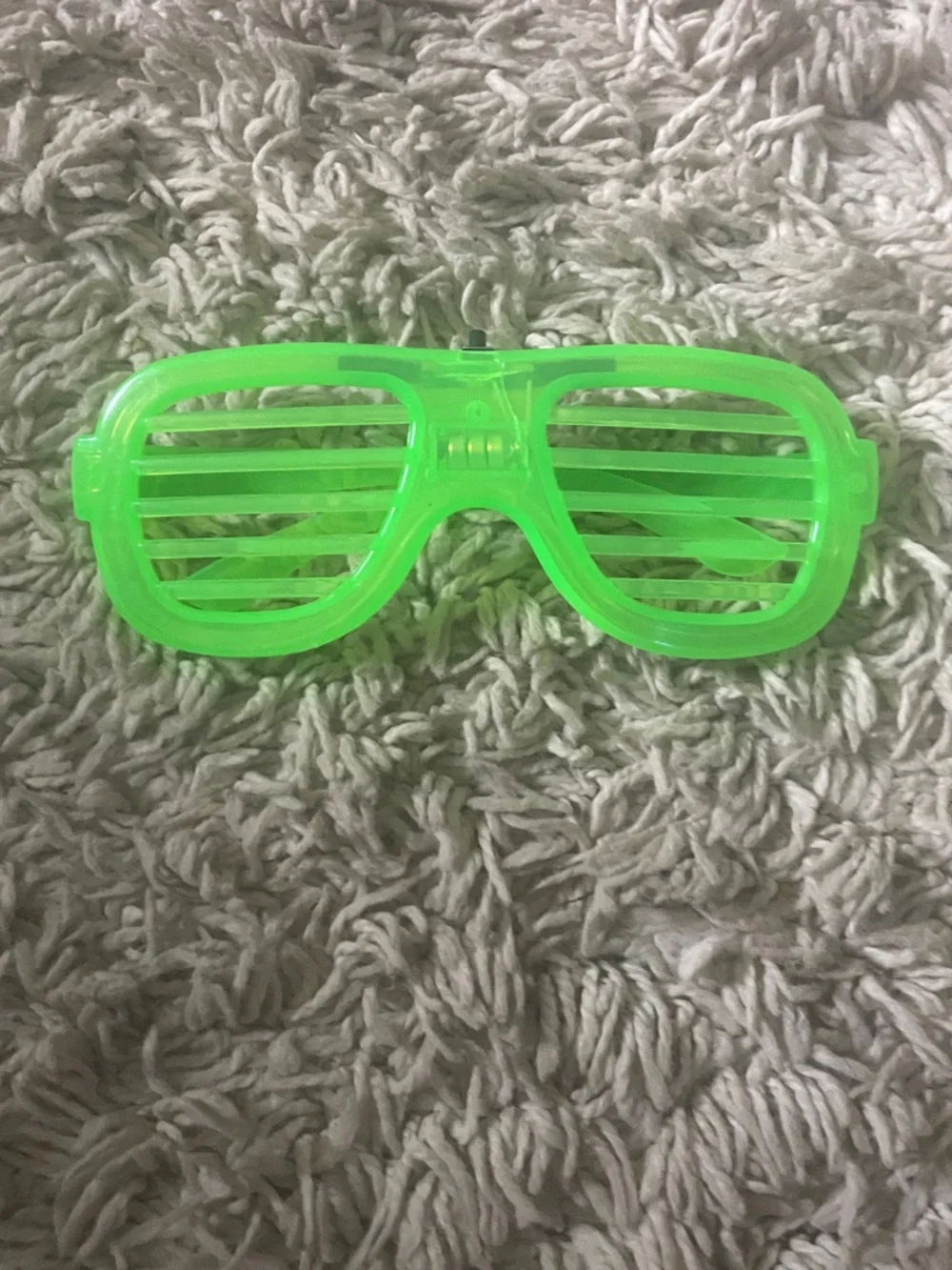 LED Neon Green Slotted Sunglasses